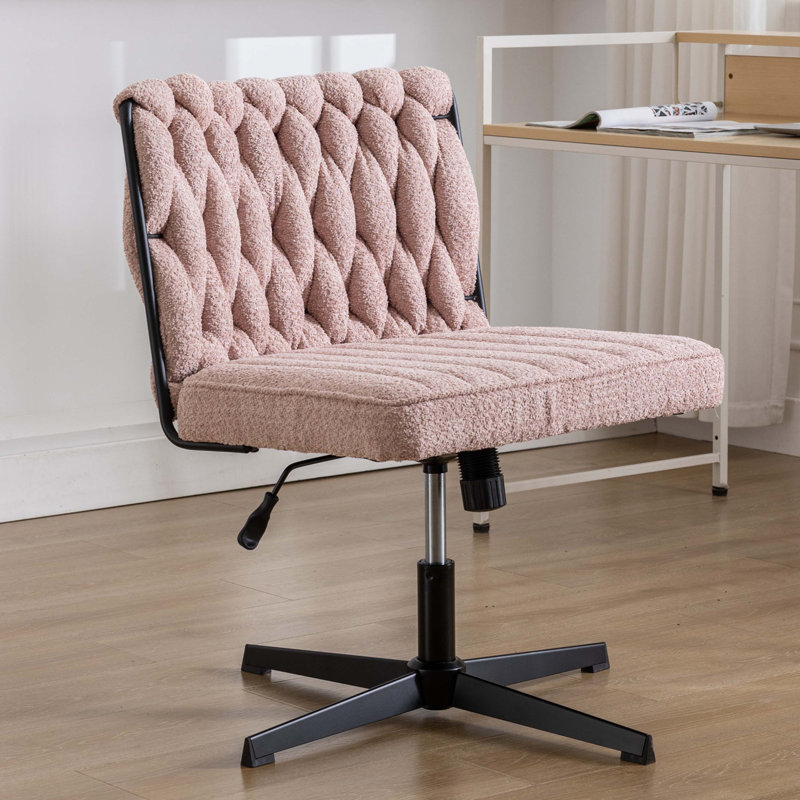 Blush pink desk chair no wheels discount